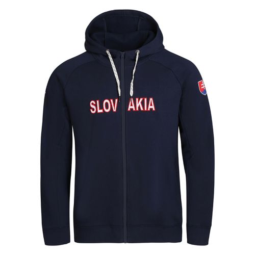 SK HOODY ZIP MAN pnsk mikina - XL-tm.modr