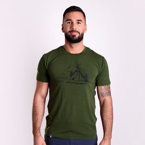 PIONEER "TEEPEE" pnsk triko s bambusem - XL-khaki